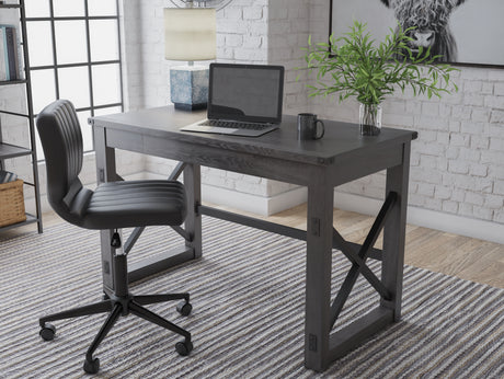 Furniture City Houma - Ashley Furniture - Freedan Office Desk - Home Office Desk / Grayish Brown - H286-26