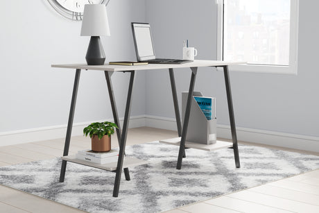 Furniture City Houma - Ashley Furniture - Bayflynn Office Desk - Home Office Desk / White/Black - H288-27