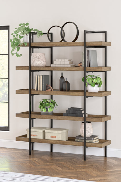 Furniture City Houma - Ashley Furniture - Montia Bookcase - Bookcase / Light Brown - H632-70