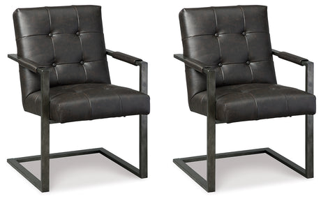 Furniture City Houma - Ashley Furniture - Starmore Home Office Desk Chair (Set of 2) - Home Office Desk Chair (Set of 2) / Black - H633-02AX2