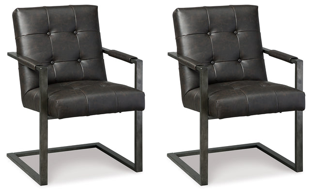 Furniture City Houma - Ashley Furniture - Starmore Home Office Desk Chair (Set of 2) - Home Office Desk Chair (Set of 2) / Black - H633-02AX2