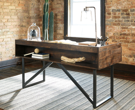 Furniture City Houma - Ashley Furniture - Starmore Office Desk - Home Office Desk / Brown - H633-27