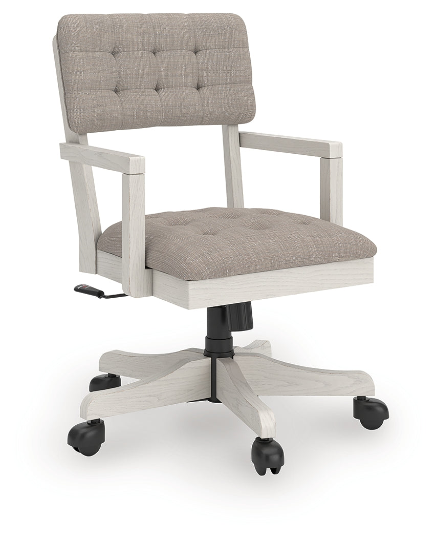 Furniture City Houma - Ashley Furniture - Robbinsdale Home Office Desk Chair - Home Office Desk Chair (1/CN) / Antique White - H742-01A