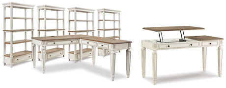 Furniture City Houma - Ashley Furniture - Realyn Lift-top Desk, L-shaped Desk and 4 Bookcases - Lift-top Desk, L-shaped Desk and 4 Bookcases - H743H4