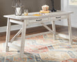 Furniture City Houma - Ashley Furniture - Carynhurst Office Desk - Home Office Large Leg Desk / Whitewash - H755-44