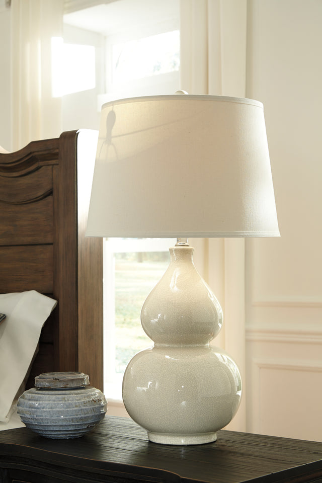 Furniture City Houma - Ashley Furniture - Saffi Table Lamp (Set of 2) - Table Lamp (Set of 2) / Cream - L100074X2