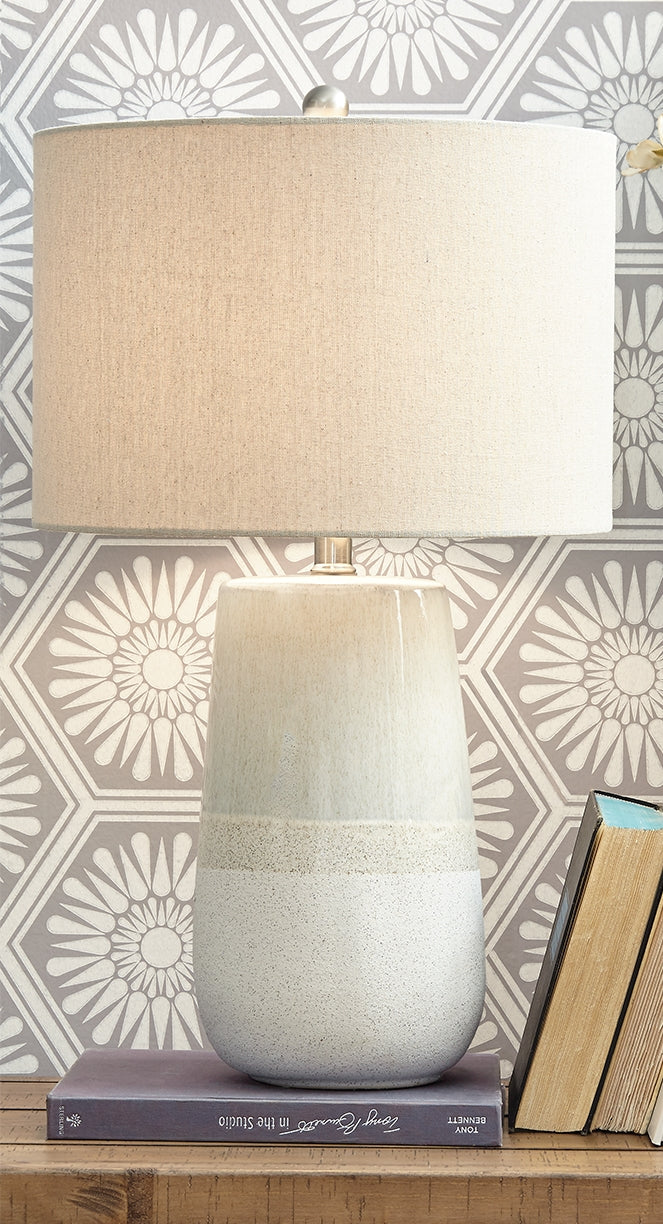 Furniture City Houma - Ashley Furniture - Shavon Lighting - Table Lamp (Set of 2) / Beige/White - L100724X2