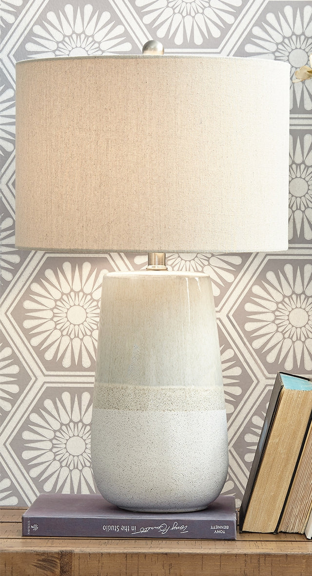 Furniture City Houma - Ashley Furniture - Shavon Table Lamp (Set of 2) - Table Lamp (Set of 2) / Beige/White - L100724X2