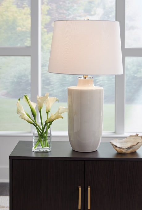 Furniture City Houma - Ashley Furniture - Cylener Table Lamp (Set of 2) - Table Lamp (Set of 2) / Off White - L100794X2