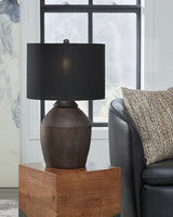 Furniture City Houma - Ashley Furniture - Naareman Lighting - 2-Piece Lamp Set / Metallic Black - L100804X2