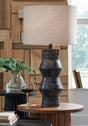 Furniture City Houma - Ashley Furniture - Kerbert 2-Piece Lamp Set - 2-Piece Lamp Set / Distressed Black - L100824X2