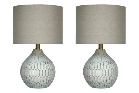 Furniture City Houma - Ashley Furniture - Wardmont Table Lamp (Set of 2) - Table Lamp (Set of 2) / White - L180094X2