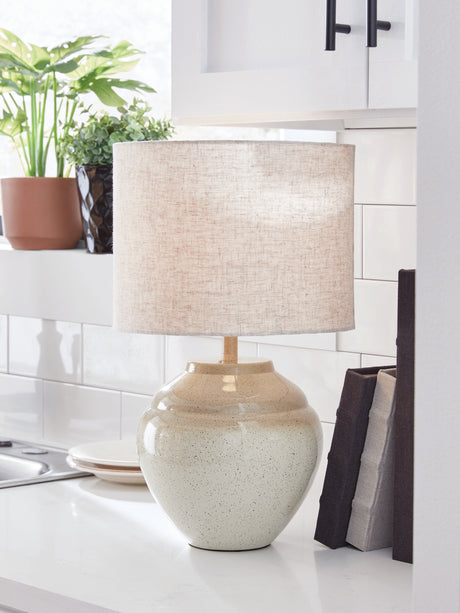 Furniture City Houma - Ashley Furniture - Waldish Lighting - Metal Table Lamp (1/CN) / Cream/Beige - L200204