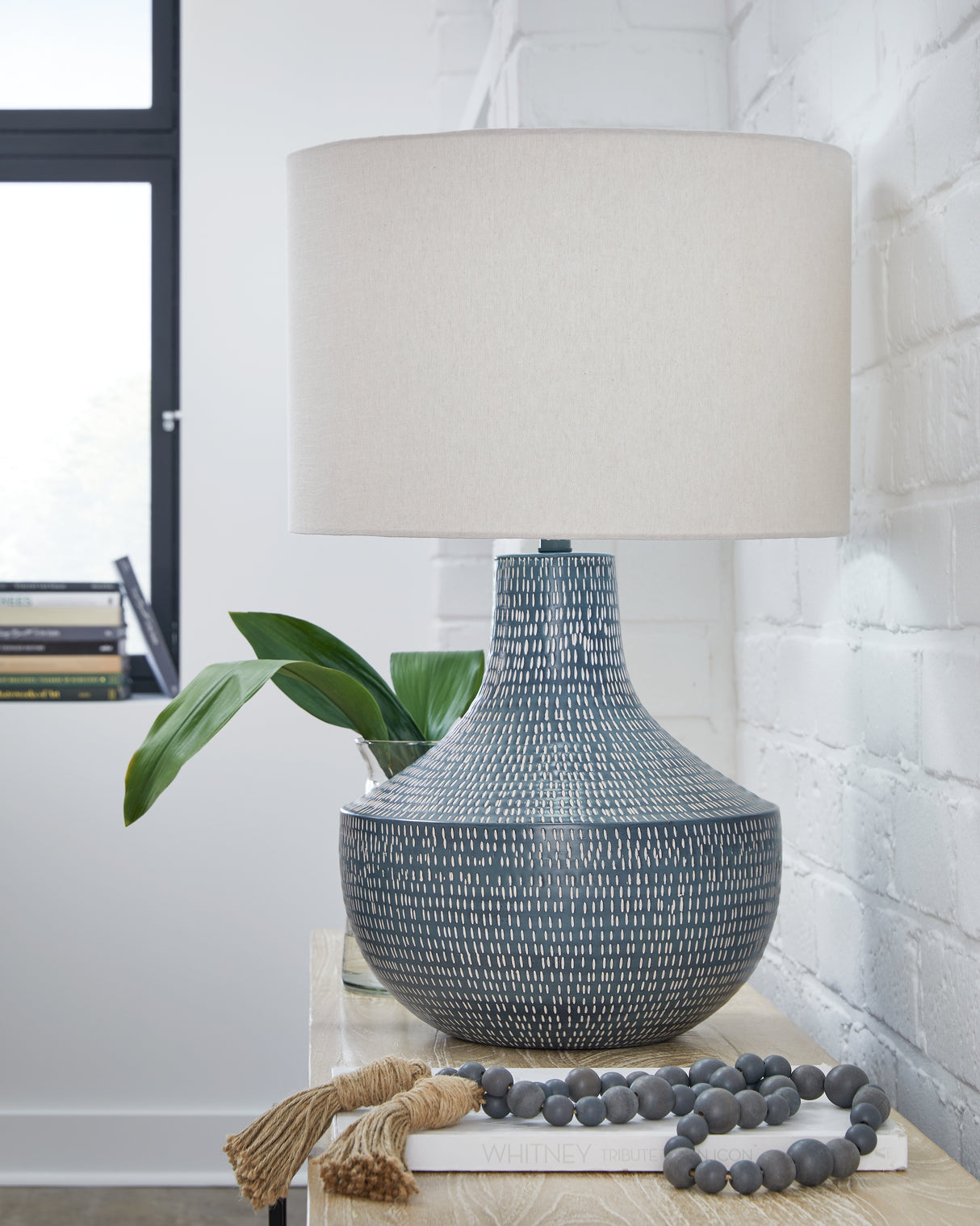 Furniture City Houma - Ashley Furniture - Schylarmont Lighting - 2-Piece Lamp Set / Antique Gray/White - L207474X2