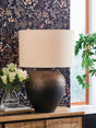 Furniture City Houma - Ashley Furniture - Newgerhard Table Lamp - Metal Table Lamp (1/CN) / Brown/Black - L207644
