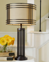Furniture City Houma - Ashley Furniture - Hanswell Table Lamp (Set of 2) - Table Lamp (Set of 2) / Dark Brown - L208294X2