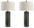 Furniture City Houma - Ashley Furniture - Dirkton Table Lamp (Set of 2) - Table Lamp (Set of 2) / Antique Pewter - L208324X2