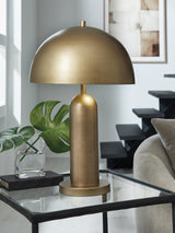 Furniture City Houma - Ashley Furniture - Wendfield Table Lamp - Metal Table Lamp (1/CN) / Antique Gold Finish - L208514