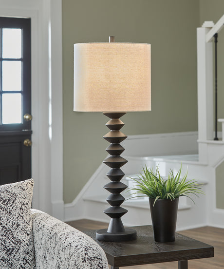 Furniture City Houma - Ashley Furniture - Luanndon 2-Piece Lamp Set - 2-Piece Lamp Set / Black - L235783X2
