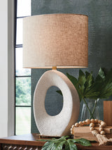 Furniture City Houma - Ashley Furniture - Trentlen Lighting - Paper Table Lamp (1/CN) / Cream/Gold Finish - L235984