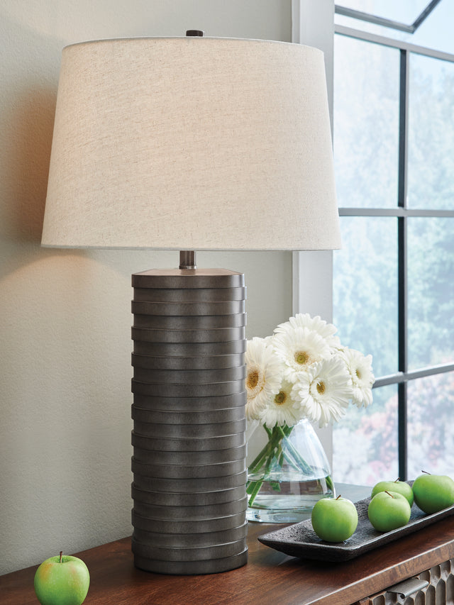 Furniture City Houma - Ashley Furniture - Neilett Table Lamp (Set of 2) - Poly Table Lamp (Set of 2) - L243704