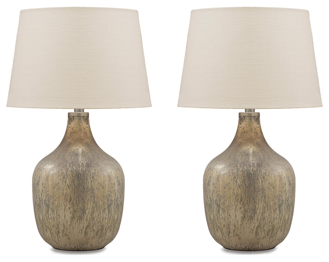 Furniture City Houma - Ashley Furniture - Mari Table Lamp (Set of 2) - Table Lamp (Set of 2) / Gray/Gold Finish - L430664X2