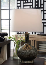 Furniture City Houma - Ashley Furniture - Tenslow Lighting - Glass Table Lamp (1/CN) / Antique Black - L430844
