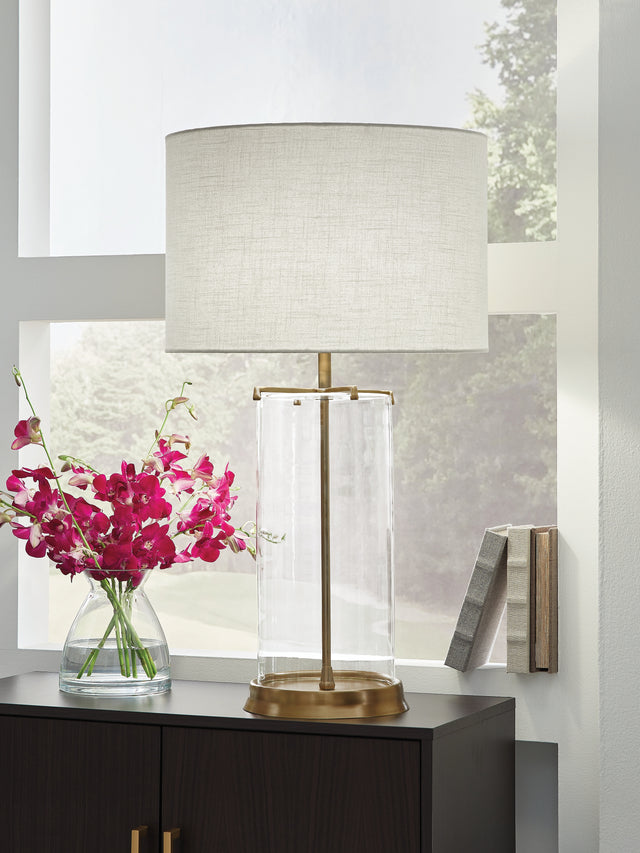 Furniture City Houma - Ashley Furniture - Gizeh Table Lamp - Glass Table Lamp (1/CN) - L430954