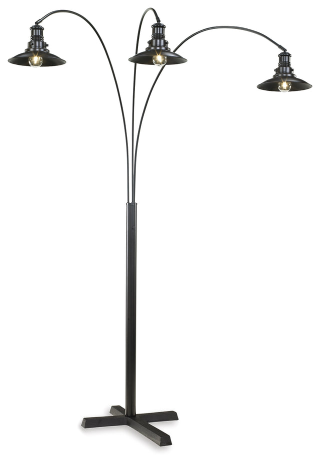 Furniture City Houma - Ashley Furniture - Sheriel Lighting - Metal Arc Lamp (1/CN) / Black - L725059