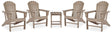 Furniture City Houma - Ashley Furniture - Sundown Treasure 4 Adirondack Chairs and Outdoor End Table - 4 Adirondack Chairs and Outdoor End Table - P014P2