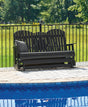 Furniture City Houma - Ashley Furniture - Hyland Wave Outdoor Glider Loveseat - Glider Loveseat - P108-835