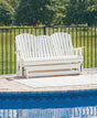 Furniture City Houma - Ashley Furniture - Hyland wave Outdoor Glider Loveseat - Glider Loveseat / Black - P108-835