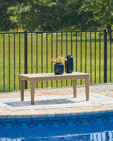 Furniture City Houma - Ashley Furniture - Hyland wave Outdoor Coffee Table - Rectangular Cocktail Table / Black - P108-701