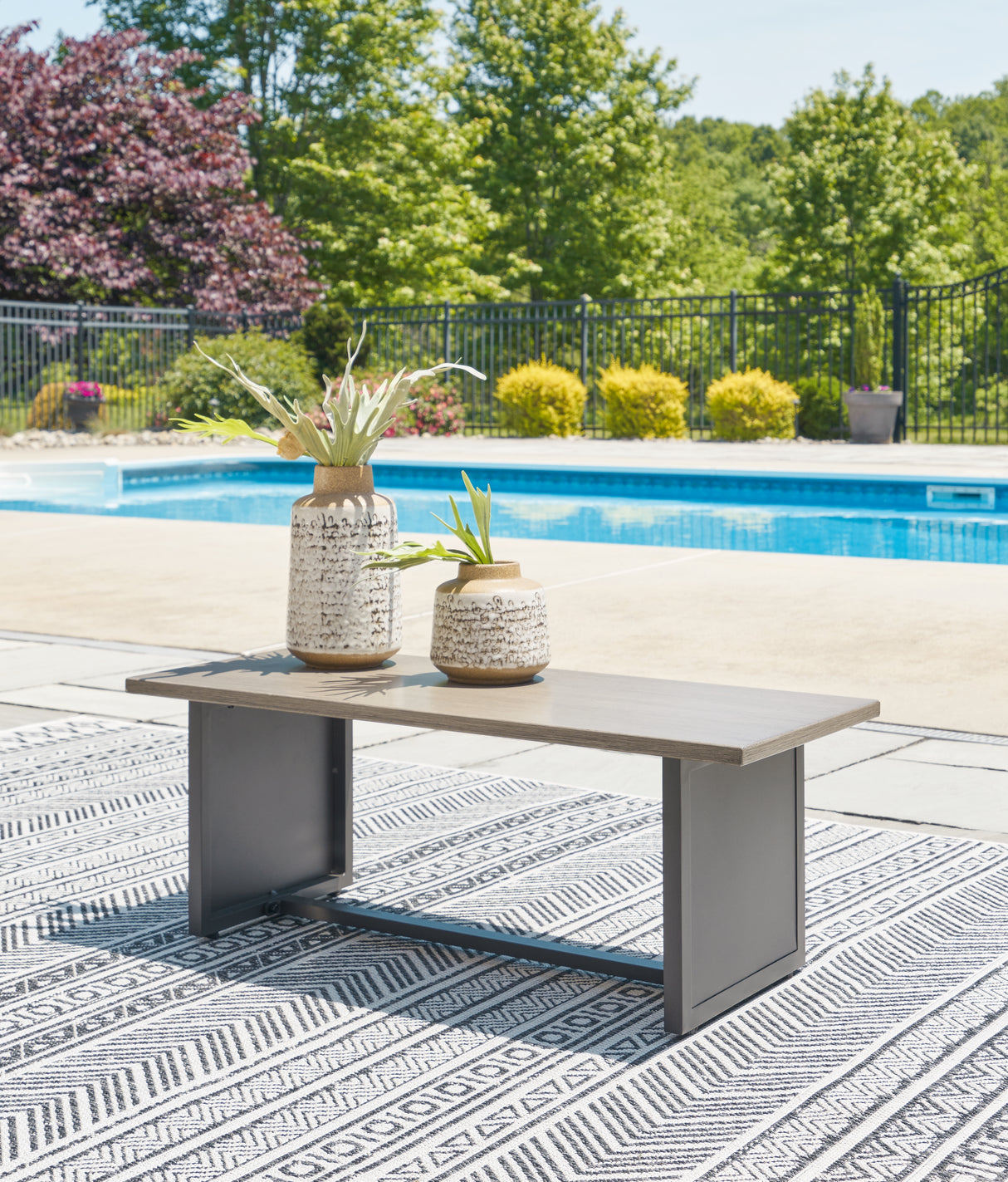 Furniture City Houma - Ashley Furniture - Bree Zee Outdoor End Table - Rectangular End Table / Brown - P160-703