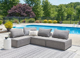 Furniture City Houma - Ashley Furniture - Bree Zee 4-Piece Outdoor Sectional - 4-Piece Outdoor Sectional / Brown - P160P8