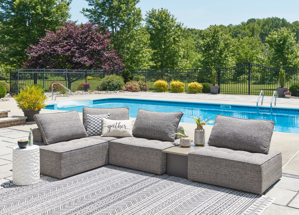Furniture City Houma - Ashley Furniture - Bree Zee 5-Piece Outdoor Sectional - 5-Piece Outdoor Sectional / Brown - P160P5