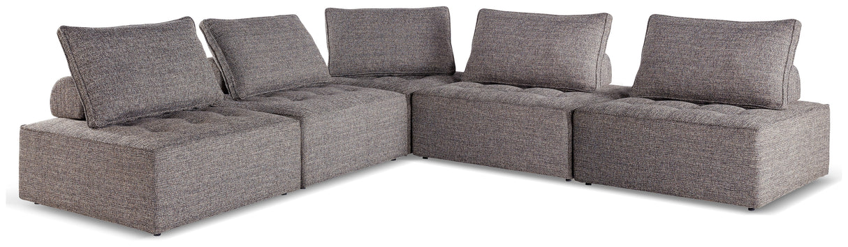 Furniture City Houma - Ashley Furniture - Bree Zee 5-Piece Outdoor Modular Seating - 5-Piece Outdoor Modular Seating / Brown - P160P10