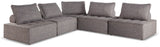 Furniture City Houma - Ashley Furniture - Bree Zee 5-Piece Outdoor Modular Seating - 5-Piece Outdoor Modular Seating / Brown - P160P10