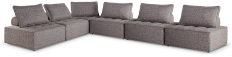 Furniture City Houma - Ashley Furniture - Bree Zee 6-Piece Outdoor Modular Seating - 6-Piece Outdoor Modular Seating / Brown - P160P11