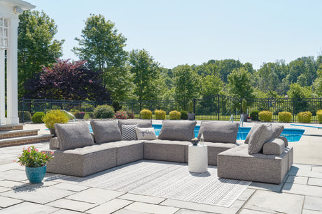 Furniture City Houma - Ashley Furniture - Bree Zee 7-Piece Outdoor Sectional - 7-Piece Outdoor Sectional / Brown - P160P2