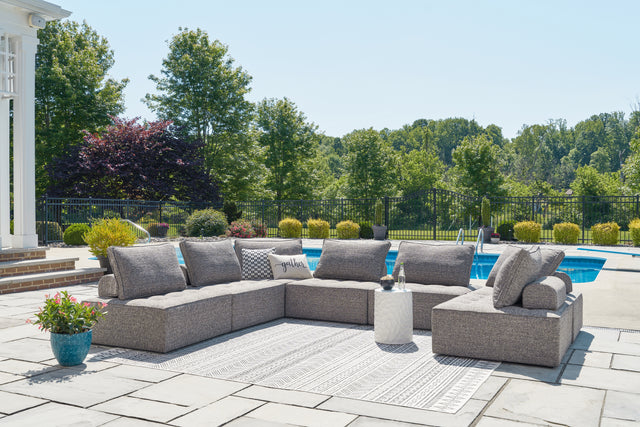Furniture City Houma - Ashley Furniture - Bree Zee 7-Piece Outdoor Sectional - 7-Piece Outdoor Sectional / Brown - P160P2
