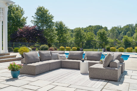 Furniture City Houma - Ashley Furniture - Bree Zee 8-Piece Outdoor Sectional - 8-Piece Outdoor Sectional / Brown - P160P6