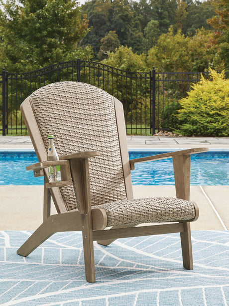 Furniture City Houma - Ashley Furniture - Marina Sun Outdoor - Adirondack Chair / Beige - PCP204-898