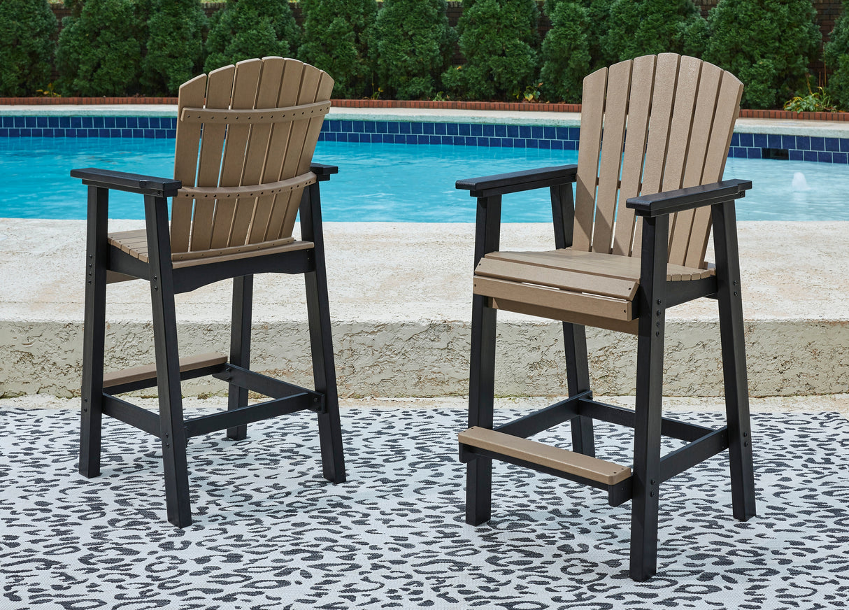 Furniture City Houma - Ashley Furniture - Fairen Trail Barstool (Set of 2) - Tall Barstool (Set of 2) / Black/Driftwood - P211-130