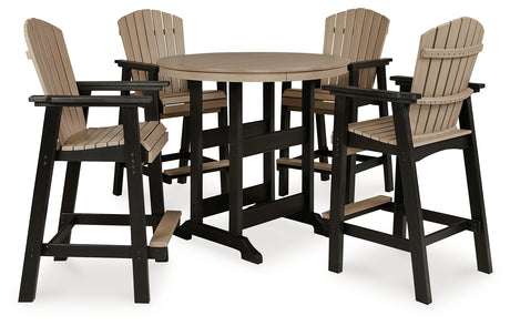 Furniture City Houma - Ashley Furniture - Fairen Trail Outdoor Counter Height Dining Table with 2 Barstools - Outdoor Counter Height Dining Table with 2 Barstools - P211P1