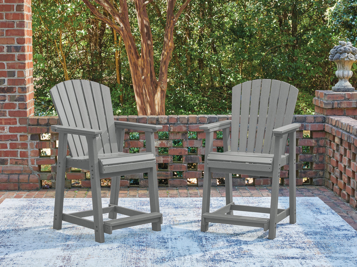 Furniture City Houma - Ashley Furniture - Sanctuary Beach Outdoor Counter Height Bar Stool (Set of 2) - Barstool (Set of 2) - PCP227-124