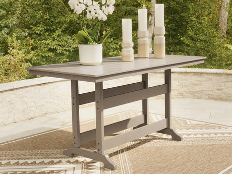 Furniture City Houma - Ashley Furniture - Seacliff Beach Outdoor Counter Height Dining Table - RECT COUNTER TABLE W/UMB OPT - PCP228-642