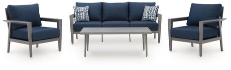 Gali Outdoor Sofa/Chairs/Table Set (Set of 4)