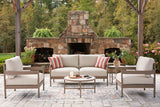 Furniture City Houma - Ashley Furniture - Bluff Trail Outdoor Love/Chairs/Tables Set (Set of 5) - Love/Chairs/Tables Set (5/CN) - PCP383-080