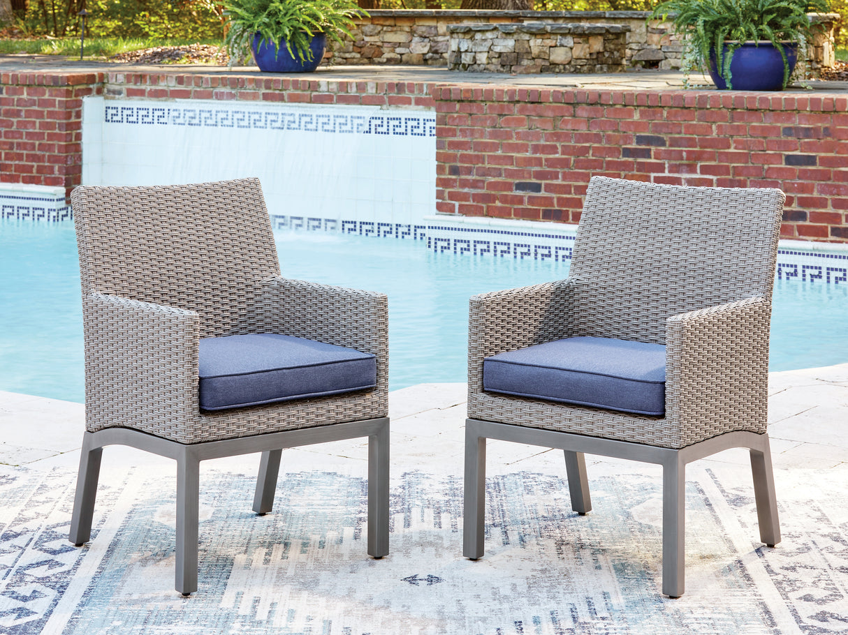 Half Moon Beach Outdoor Arm Chair with Cushion (Set of 2)